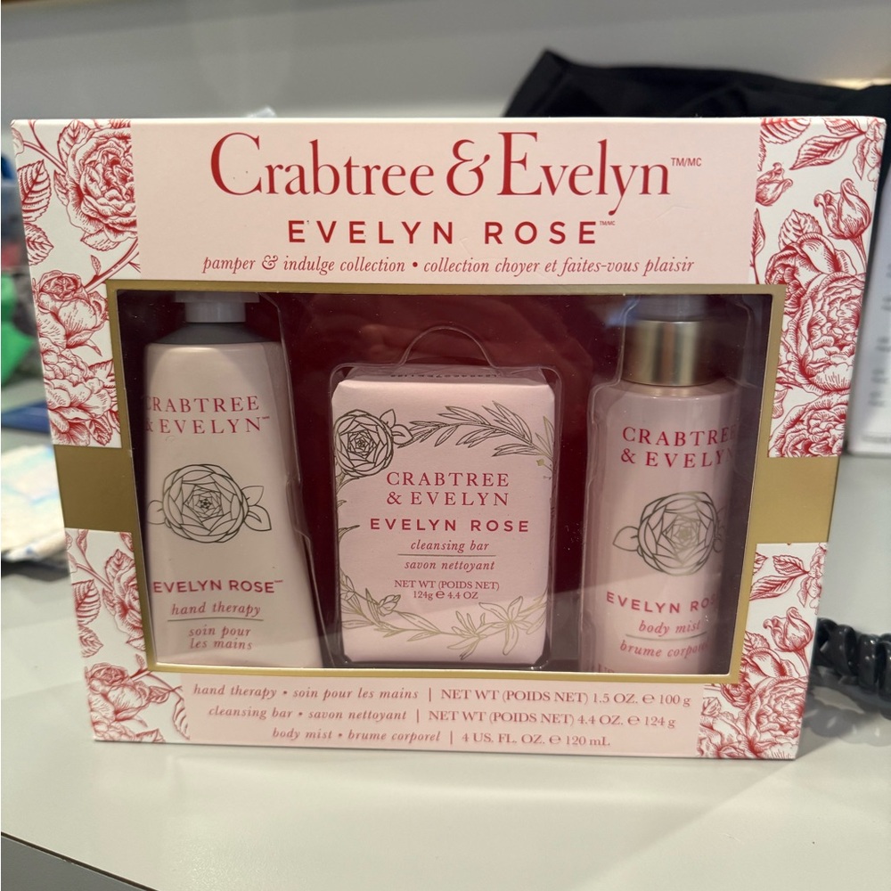 Crabtree & Evelyn Evelyn Rose Body Wash Set - Pink